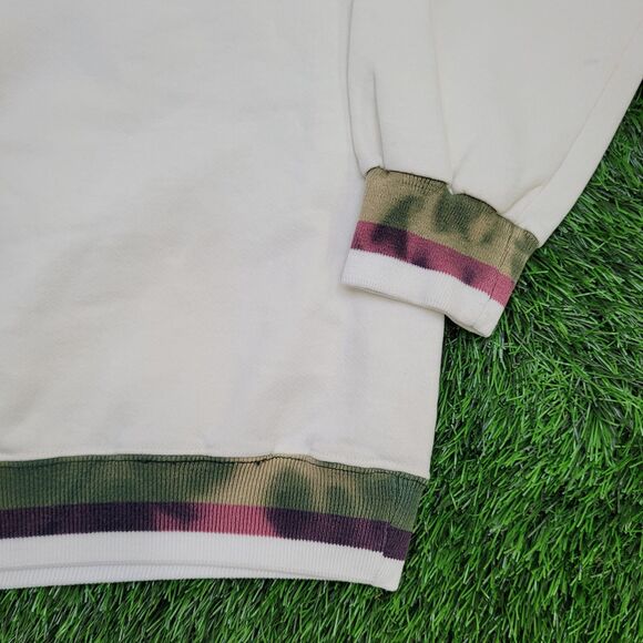 Vintage 90s Nutmeg Ringer Sweatshirt XL 26x27 White - Picture 11 of 13